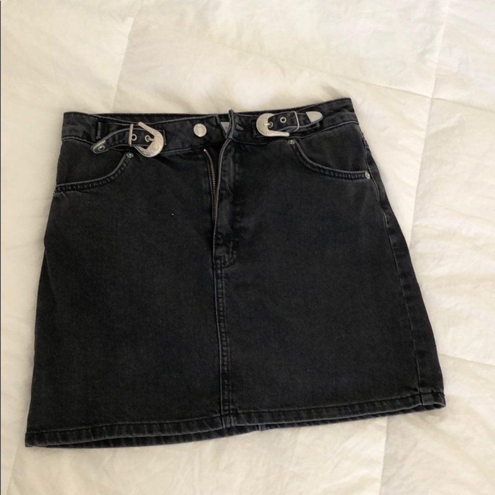 Topshop Denim Luxe Cowgirl Skirt